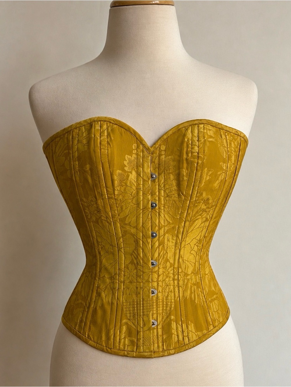 Trashy Diva Isabella Corsetry Gold Brocade Edwardian Overbust Corset NWT $425